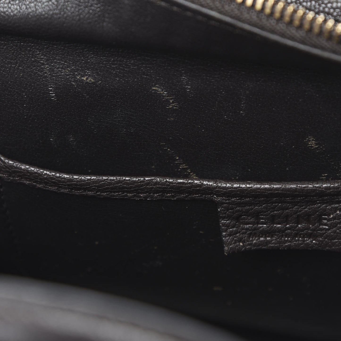 Drummed Calfskin Nano Luggage Brown
