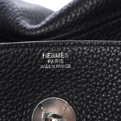 Hermes Taurillon Clemence Lindy 34 Black 6 of 8
