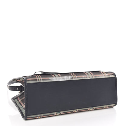Fendi Mesh Vitello Century F is Fendi Tartan Regular Runaway Satchel Black 5 of 9