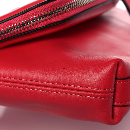 Alexander McQueen Nappa Padlock Skull Clutch Red 10 of 11