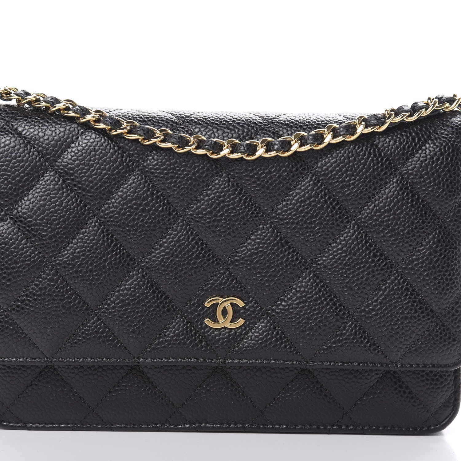 Chanel Caviar Quilted Wallet On Chain WOC Black 9 of 12