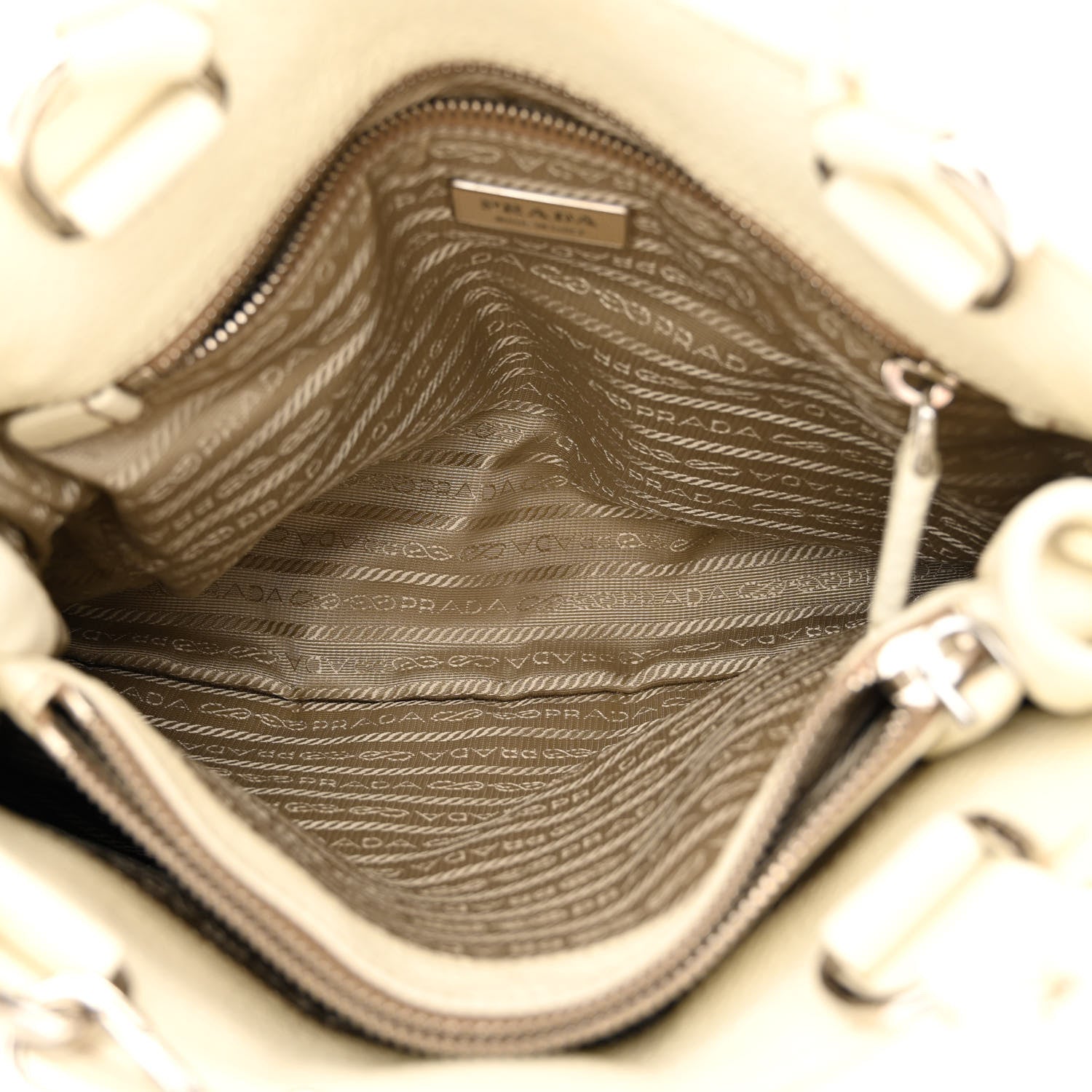 Prada Vitello Daino Shoulder Bag White 5 of 20