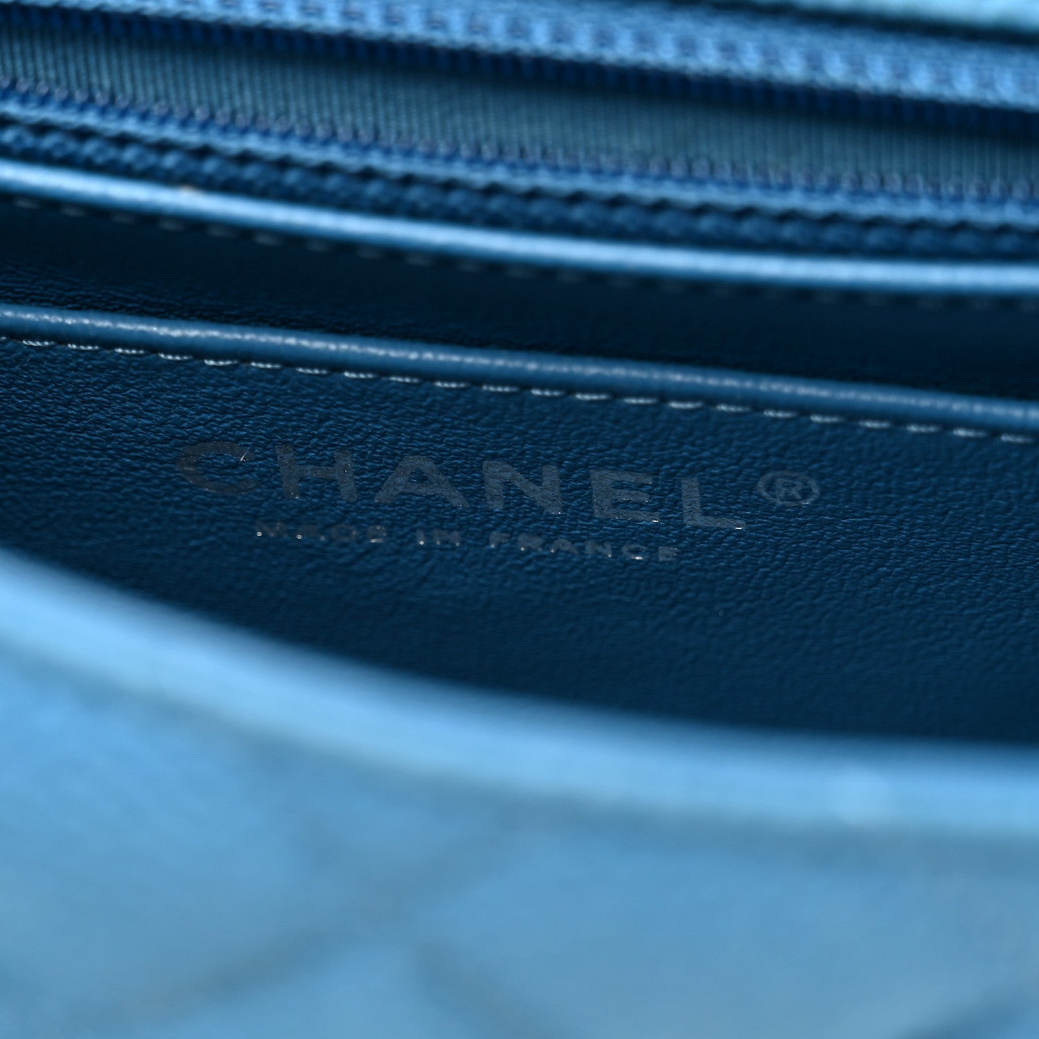 Chanel Iridescent Caviar Quilted Mini Square Flap Blue 6 of 14