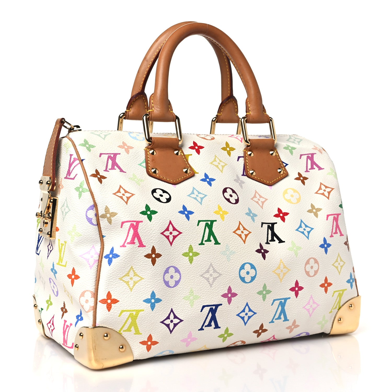Louis Vuitton Monogram Multicolor Speedy 30 White 3 of 11