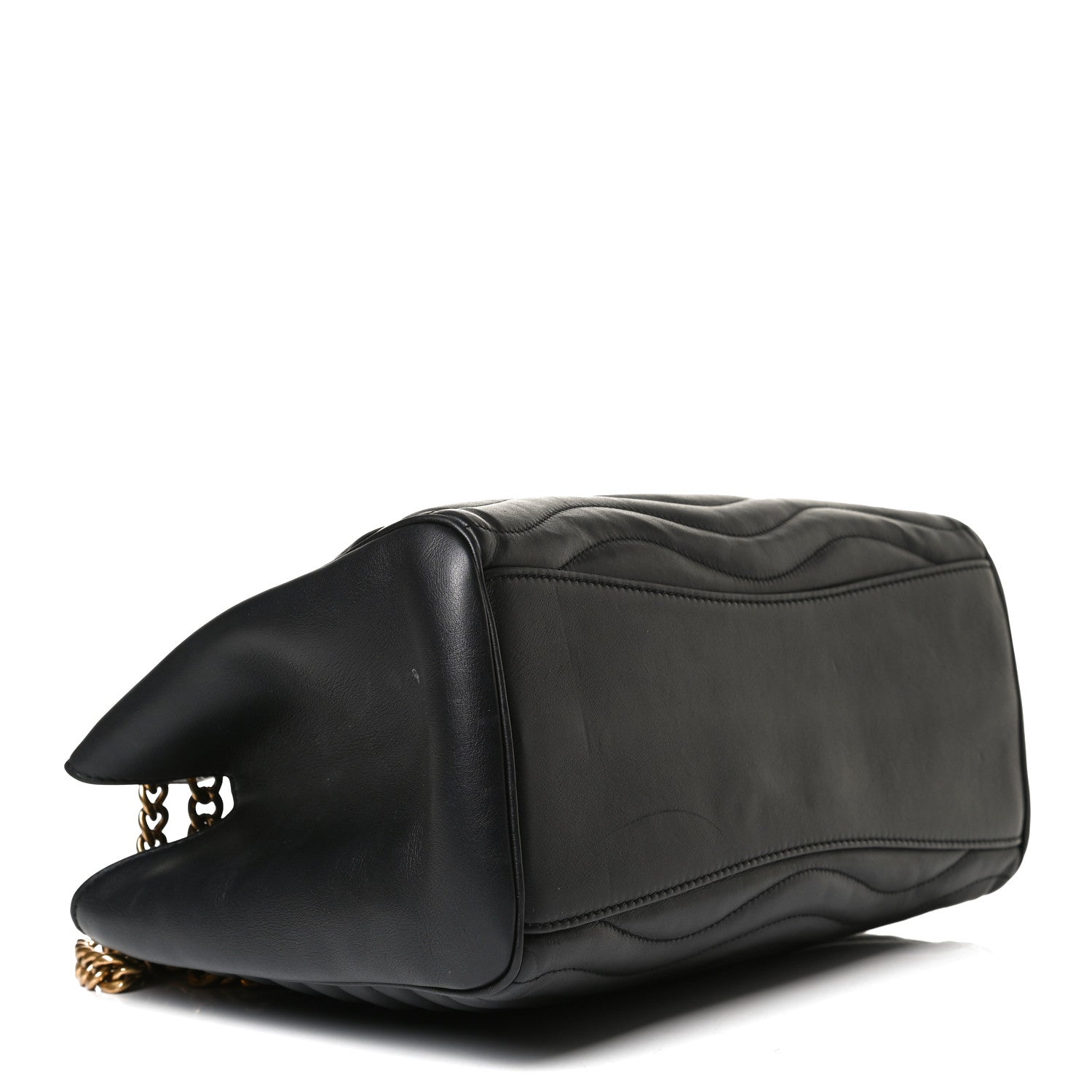 Louis Vuitton Calfskin New Wave Chain Tote Black 4 of 16