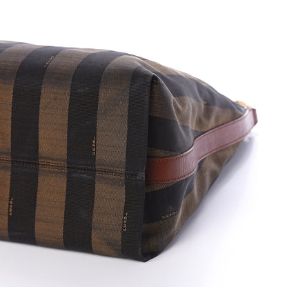 Fendi Pequin Cuoio Vegetale Large Hobo Tobacco Black Cuoio 8 of 8