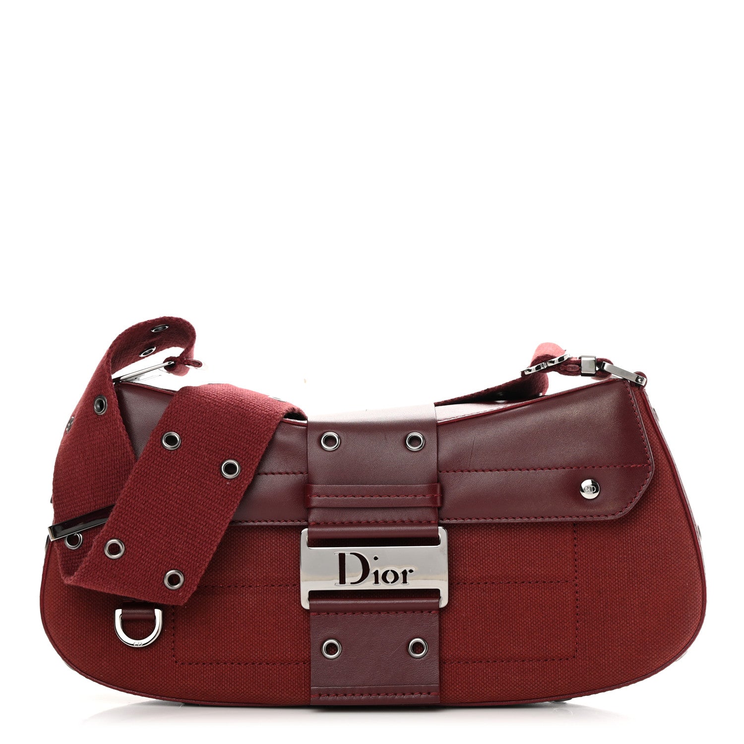 Christian Dior Canvas Calfskin Street Chic Columbus Ave Burgundy 1 of 15