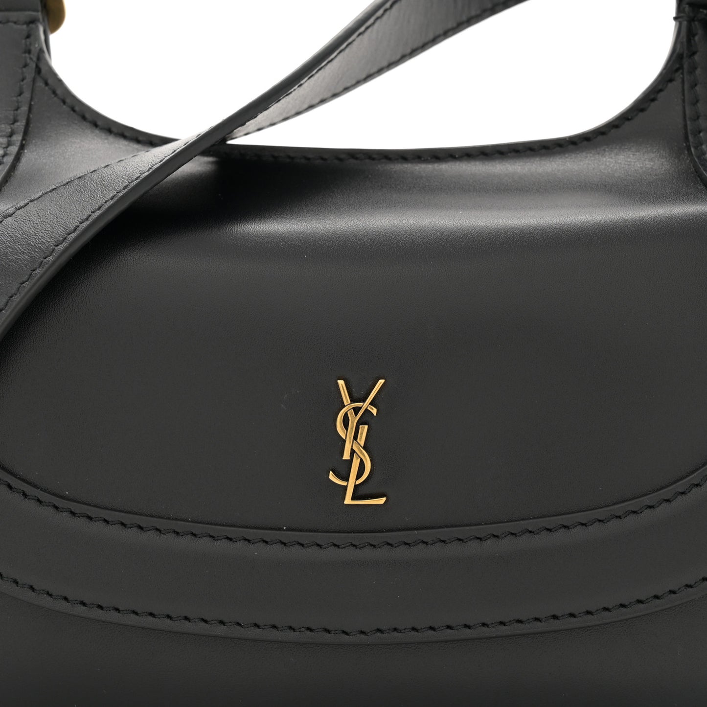 Smooth Calfskin Small Charlie Shoulder Bag Black