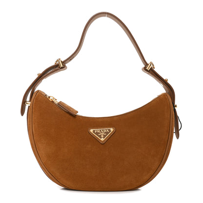 Prada Scamosciato Arque Shoulder Bag Cacao 1 of 8