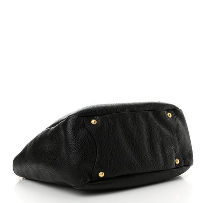 Prada Vitello Daino Side Pocket Hobo Black 4 of 10