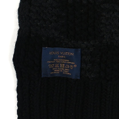 Louis Vuitton Cashmere Damier Helsinki Scarf Black 4 of 4