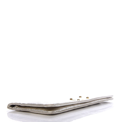 Dolce & Gabbana Metallic Calfskin Flap Clutch Silver 4 of 9
