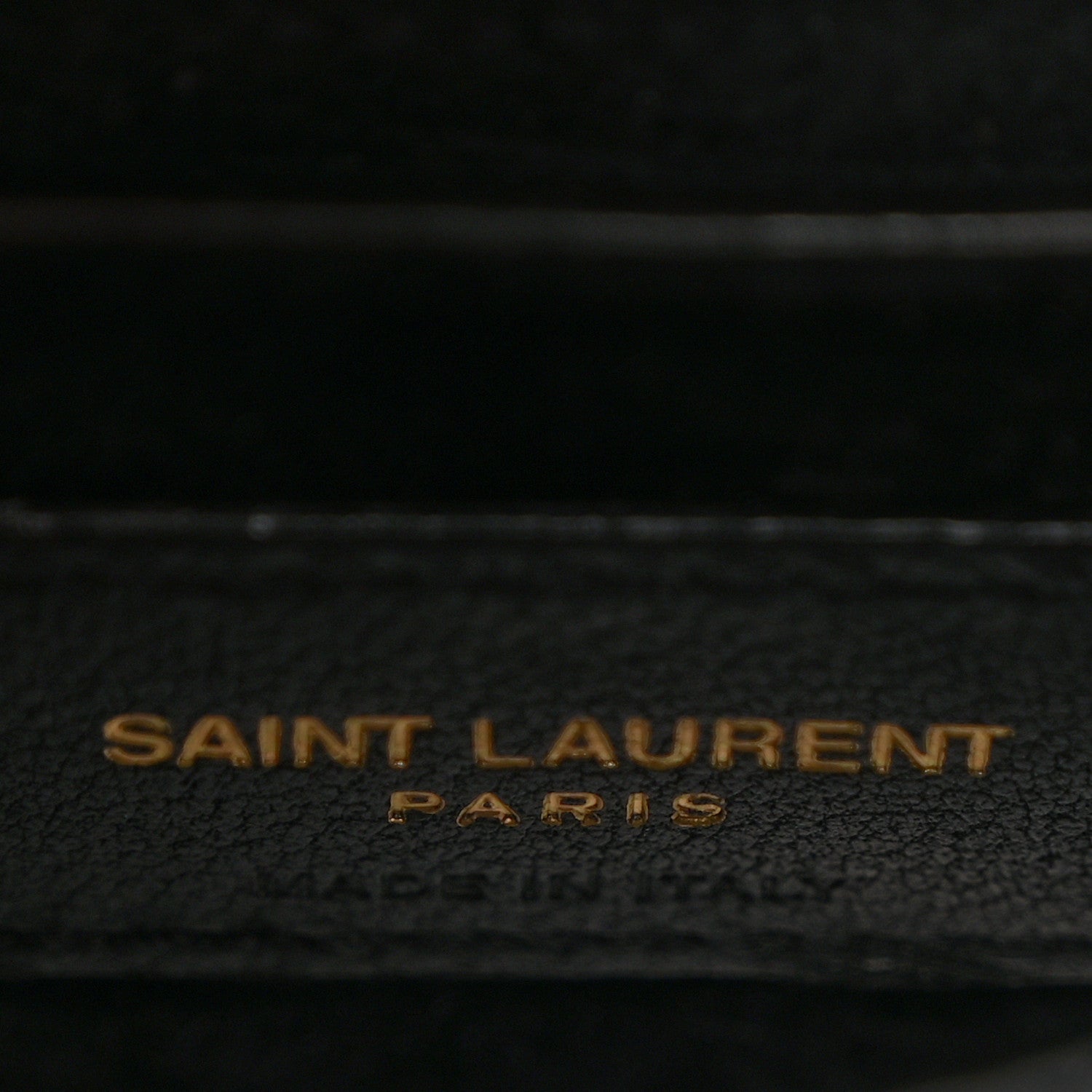 Saint Laurent Calfskin Crocodile Embossed Medium Monogram Sunset Black 7 of 11
