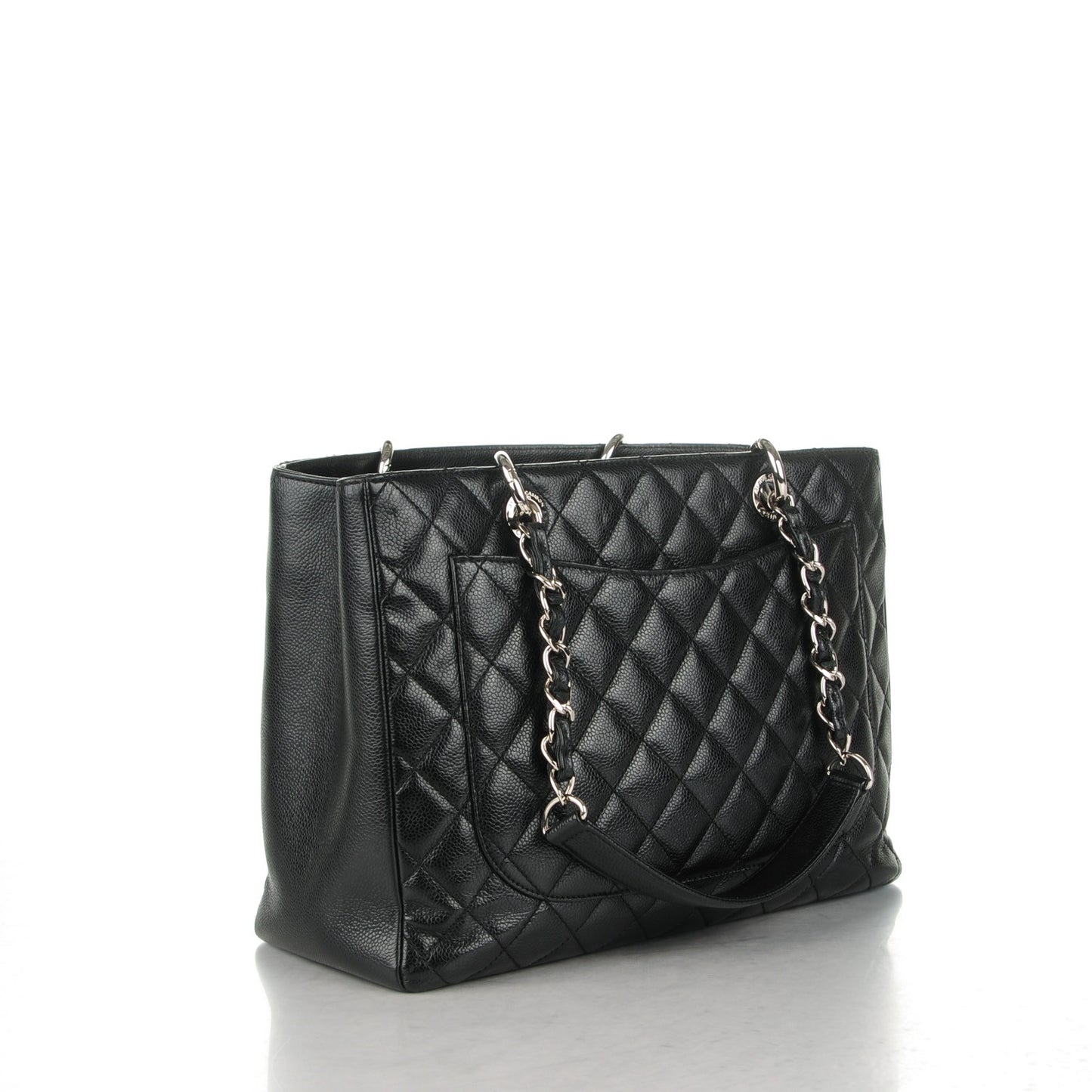 Caviar Quilted Grand Shopping Tote GST Black