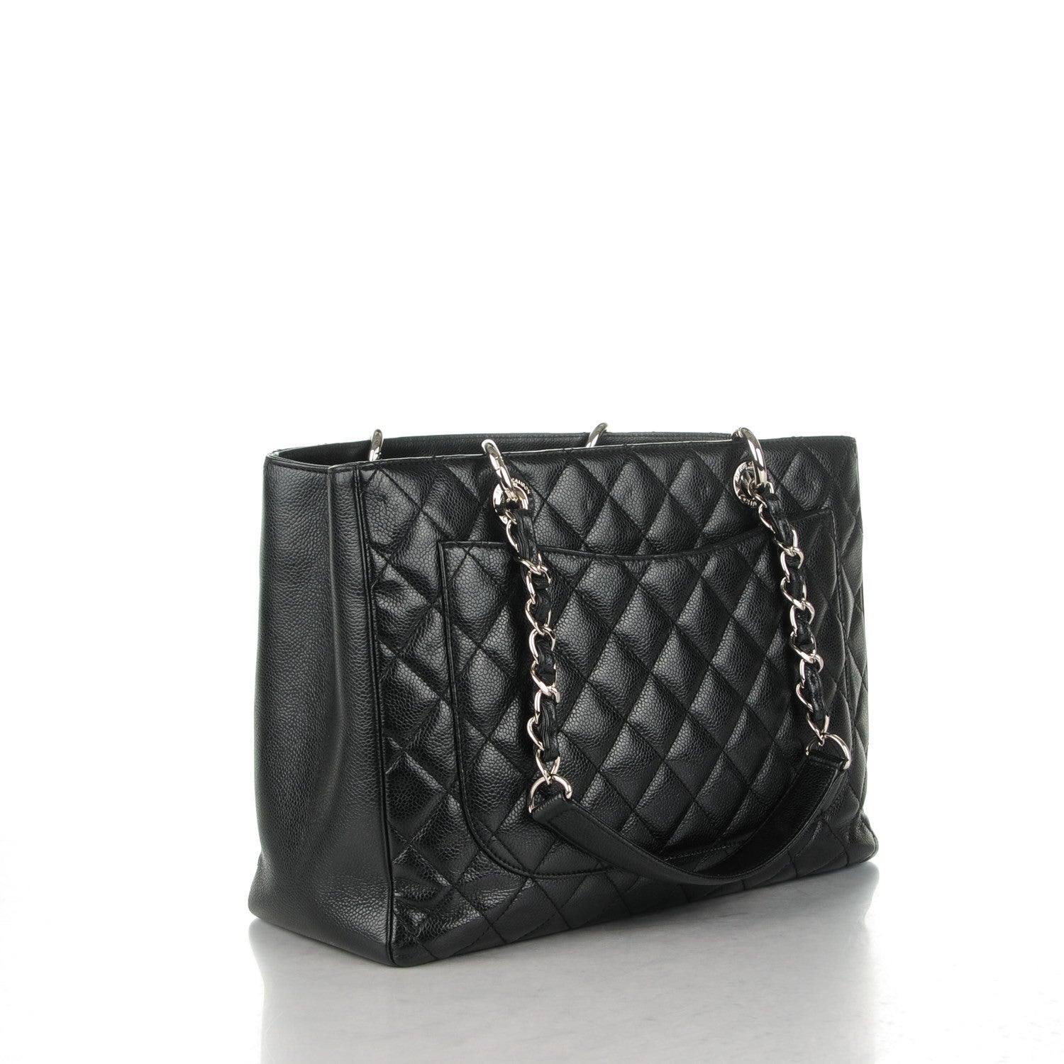 Chanel Caviar Quilted Grand Shopping Tote GST Black 3 of 7