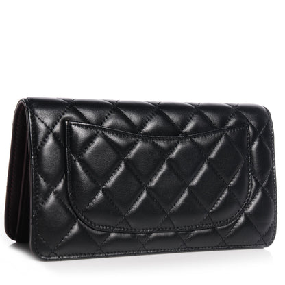 Chanel Lambskin Quilted Yen Wallet Black 3 of 8