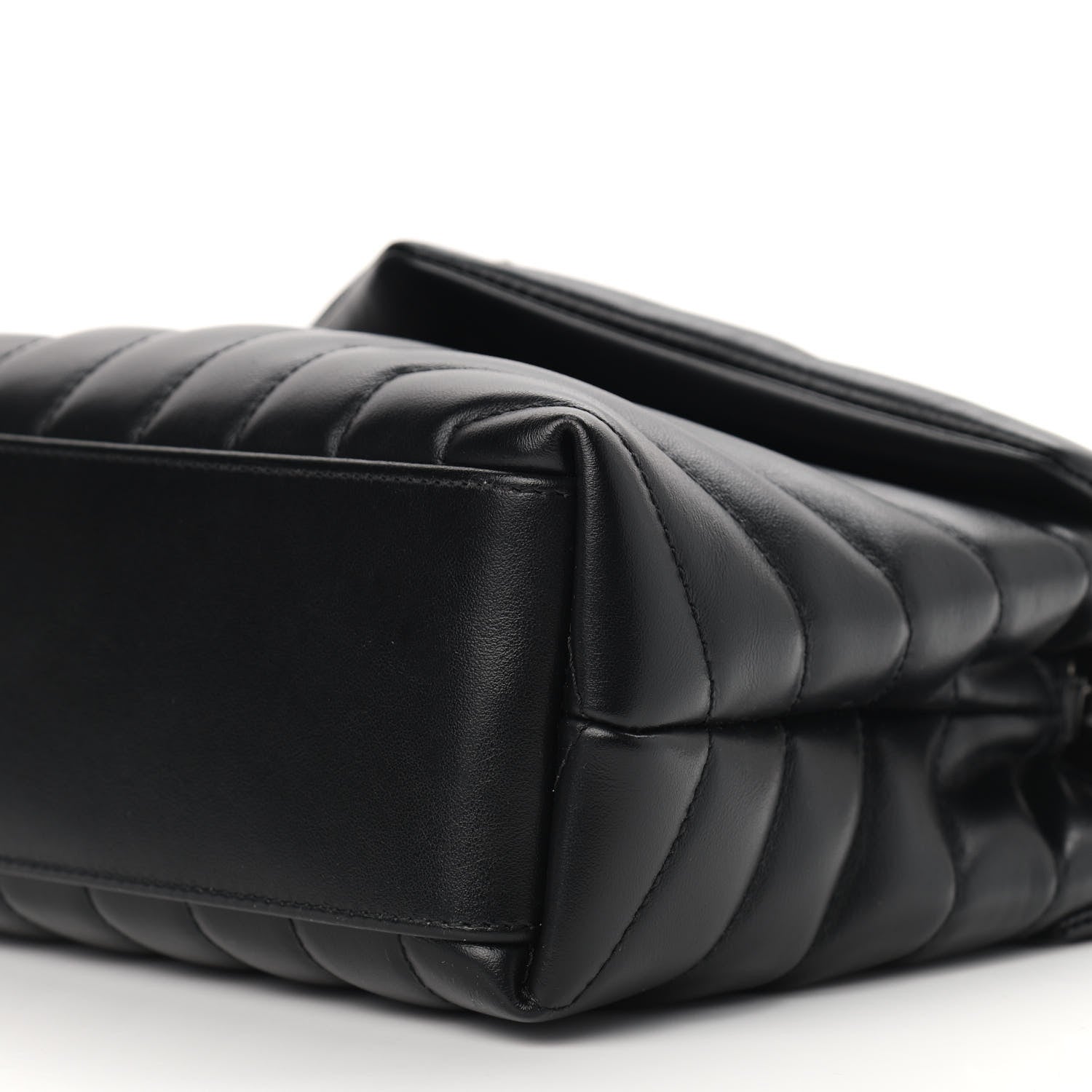 Saint Laurent Calfskin Y Quilted Monogram Small Loulou Chain Satchel Black 9 of 9