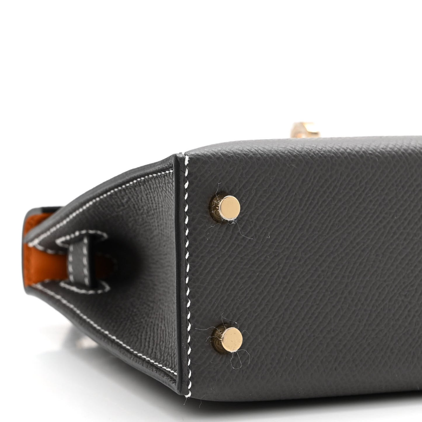 Epsom Horseshoe Mini Kelly Sellier 20 Graphite Orange