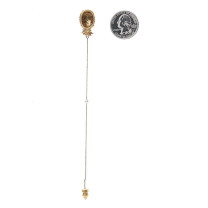 Gucci Crystal Pineapple Long Chain Earring Gold 2 of 4