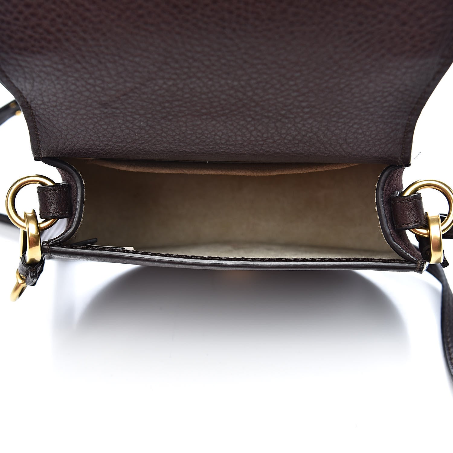 Chloe Calfskin Suede Small Nile Bracelet Bag Carbon Brown 5 of 15