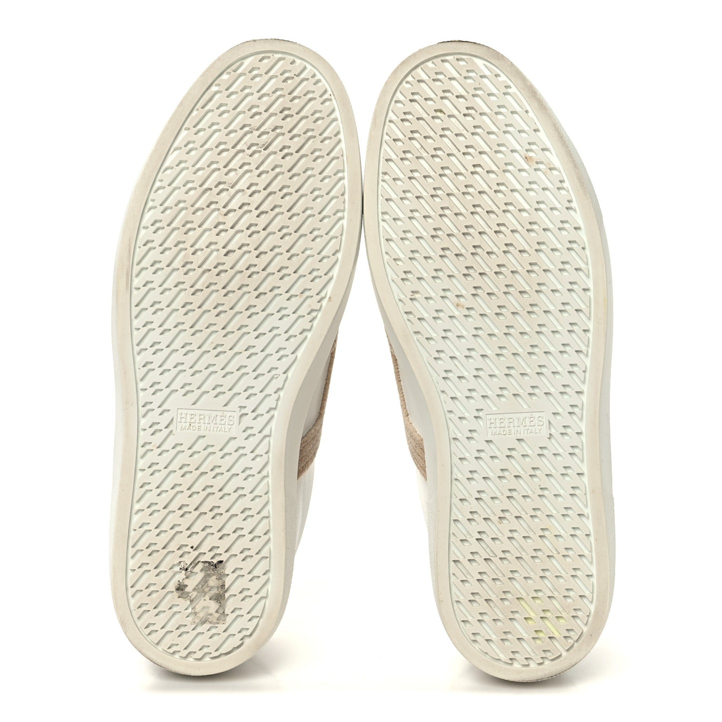 Calfskin Shearling Womens Avantage Sneakers 37.5 White Ecru