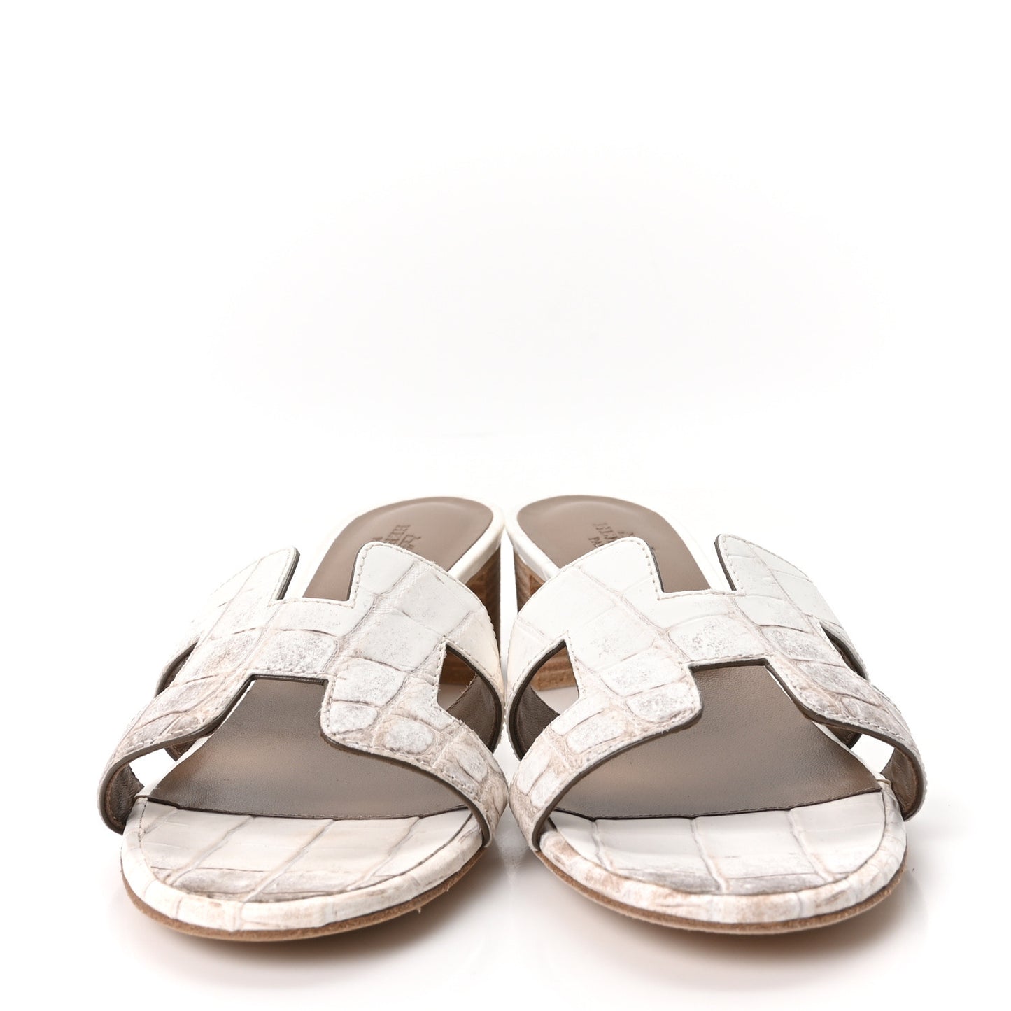 Matte Niloticus Crocodile Himalaya Oasis Sandals 37 White