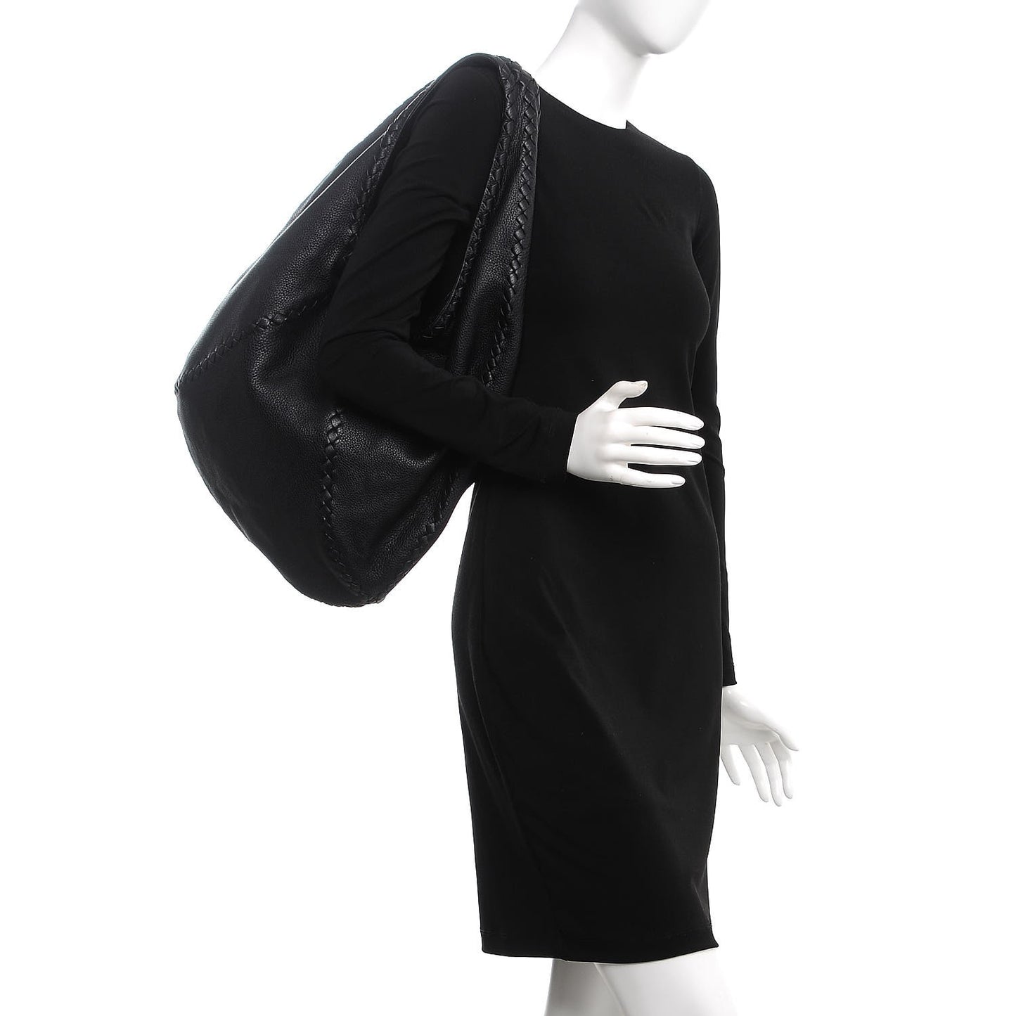 Cervo Deerskin Large Hobo Nero Black
