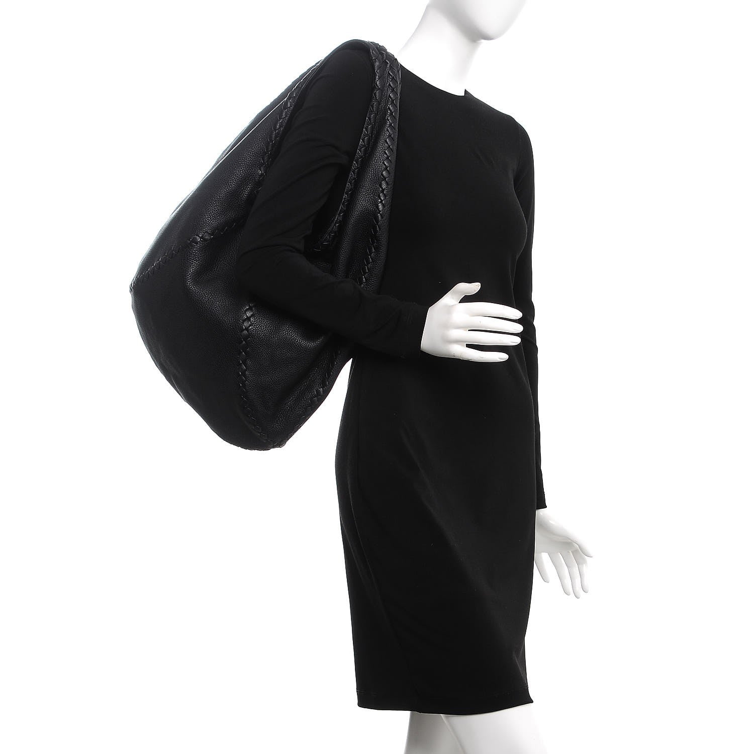 Bottega Veneta Cervo Deerskin Large Hobo Nero Black 2 of 7