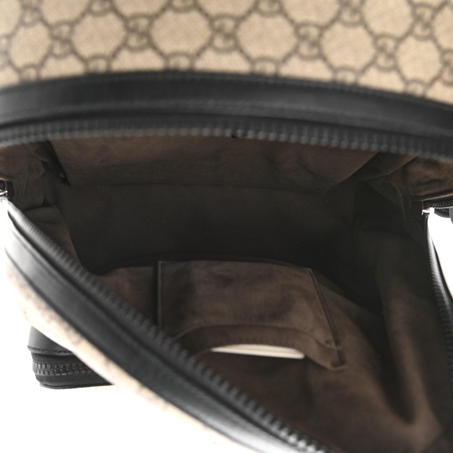 GG Supreme Monogram Medium Backpack Black