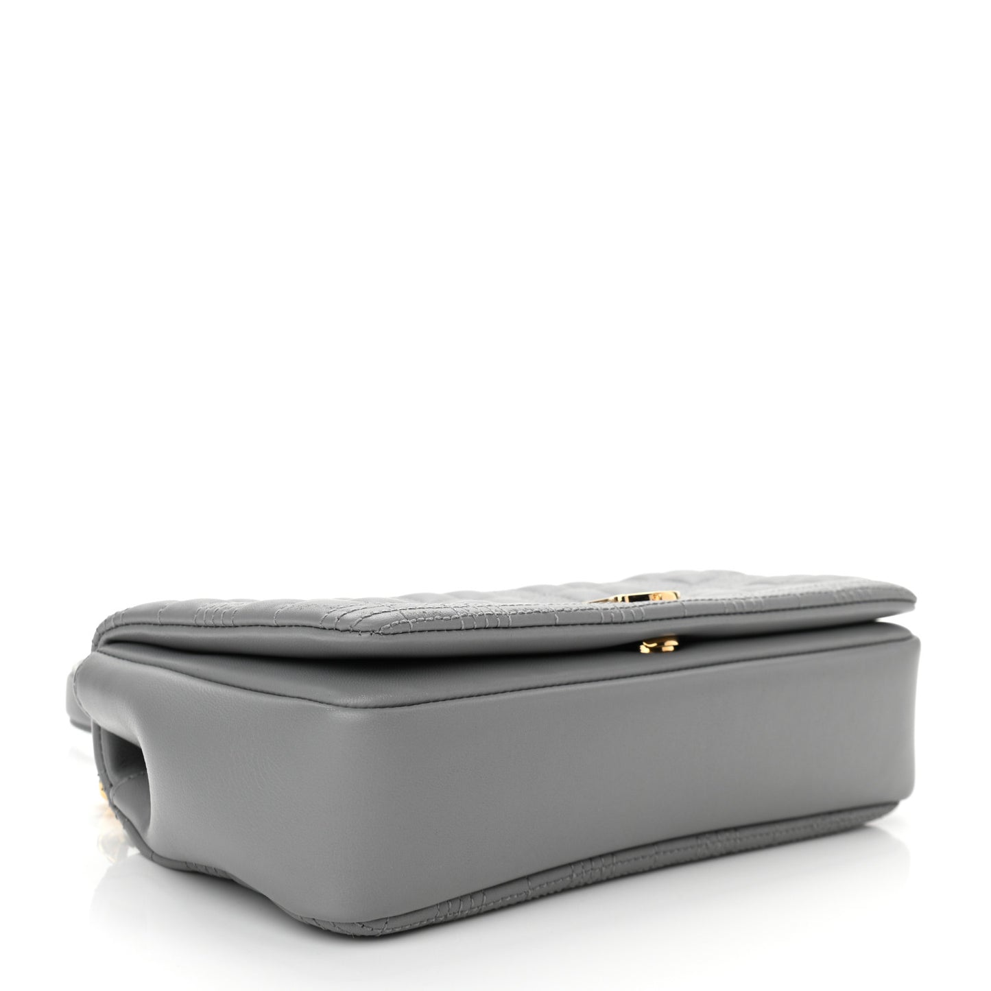 Lambskin Quilted Small Lola Bag Grey