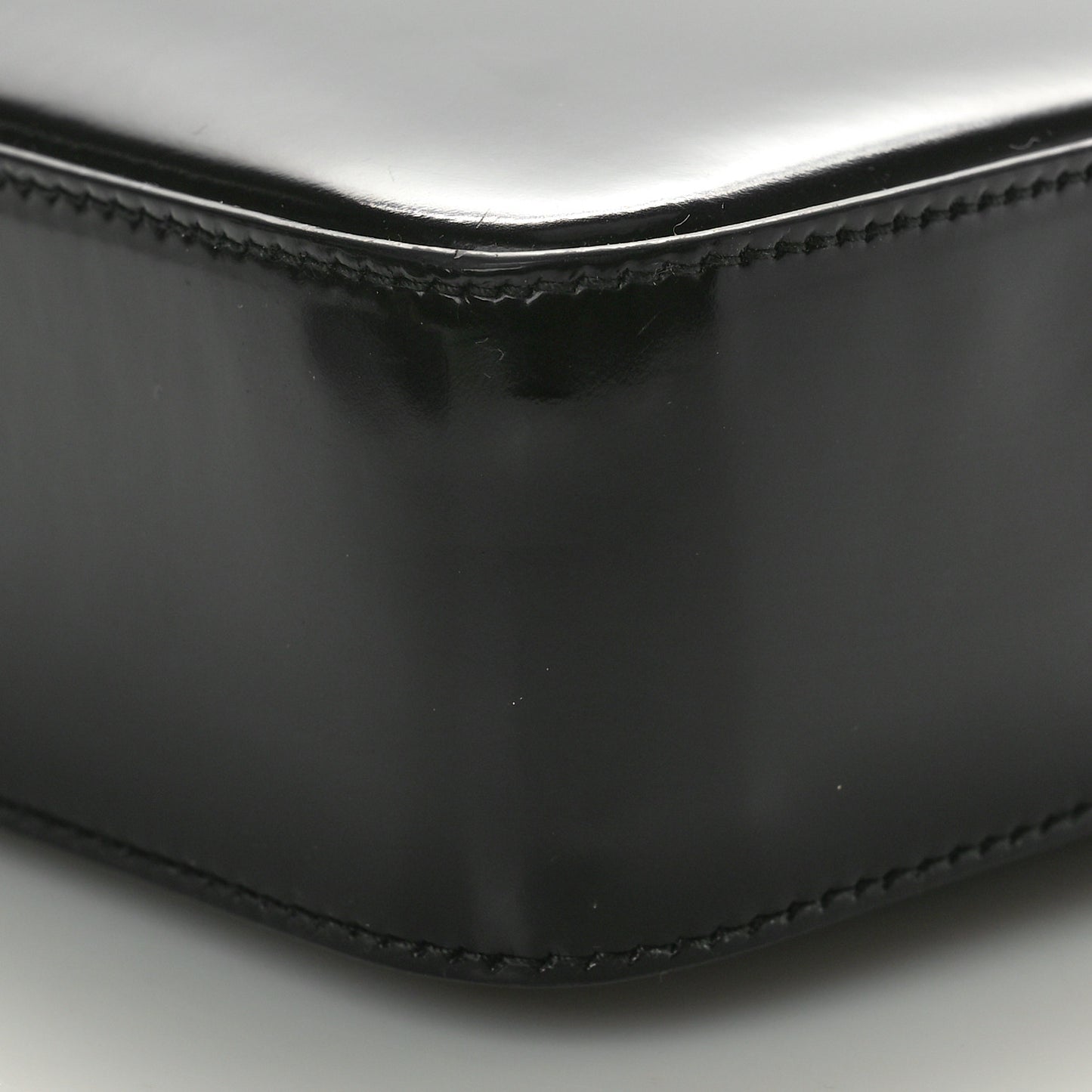 Spazzolato Metal Triangle Logo Small Double Handle Crossbody Tote Black