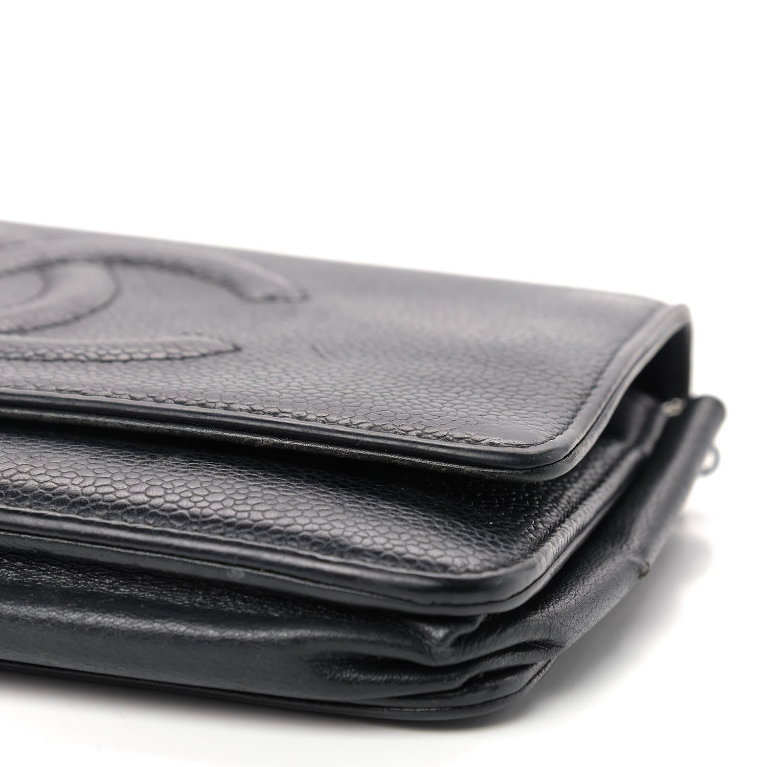 Chanel Caviar Timeless CC Wallet On Chain WOC Black 7 of 14