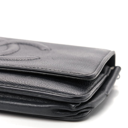 Chanel Caviar Timeless CC Wallet On Chain WOC Black 7 of 14