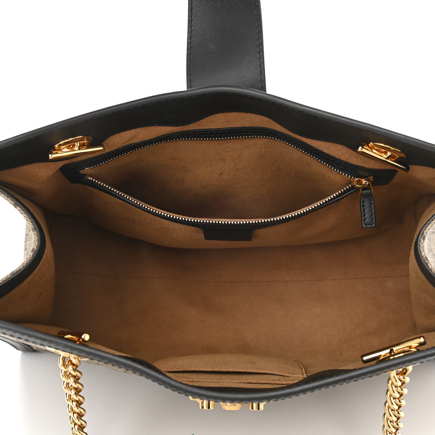 Gucci GG Supreme Monogram Medium Padlock Tote Black 5 of 10