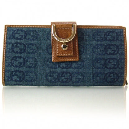 Gucci Denim GG Abbey Continental Wallet Brown 1 of 10