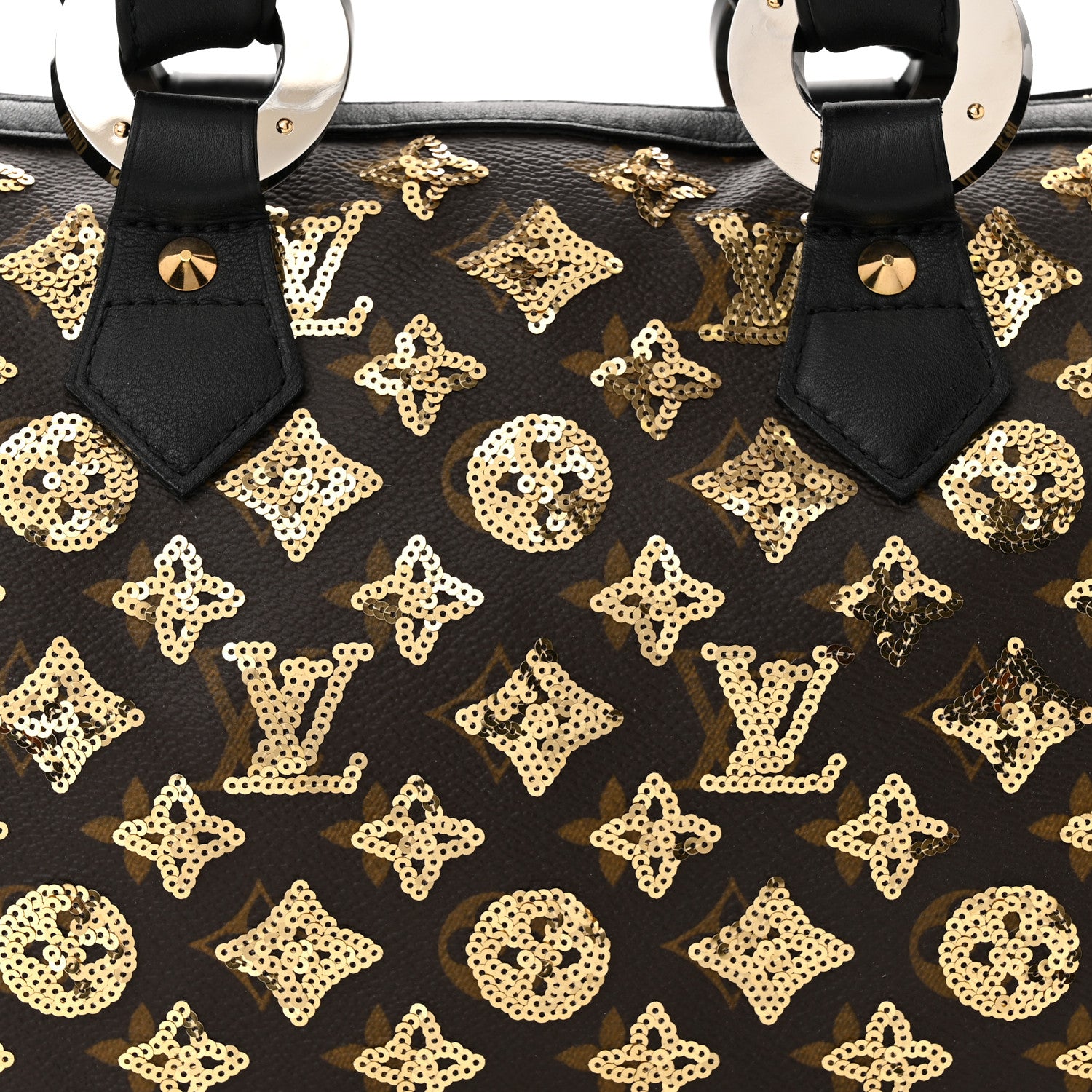Louis Vuitton Monogram Sequins Eclipse Speedy 28 Gold 7 of 9