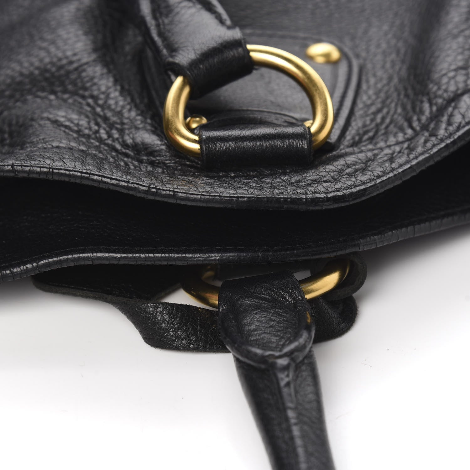 Prada Cervo Antik Tote Black 13 of 14