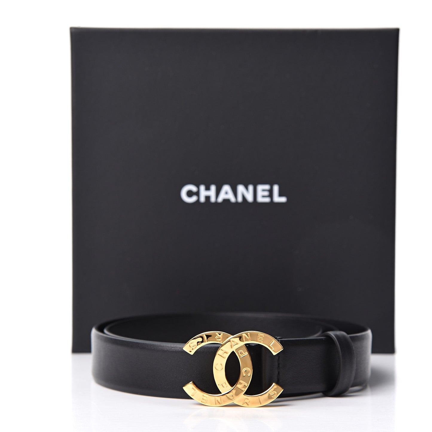 Calfskin Paris CC Belt 75 30 Black