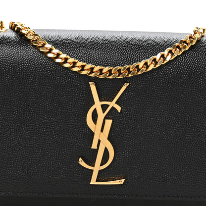 Saint Laurent Grain De Poudre Small Monogram Kate Satchel Black 8 of 11
