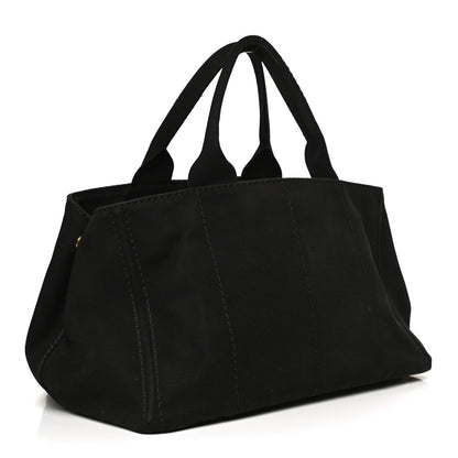 Prada Canapa Logo Tote Black 2 of 10