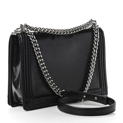 Chanel Glazed Calfskin Large Boy Flap Black 3 of 10