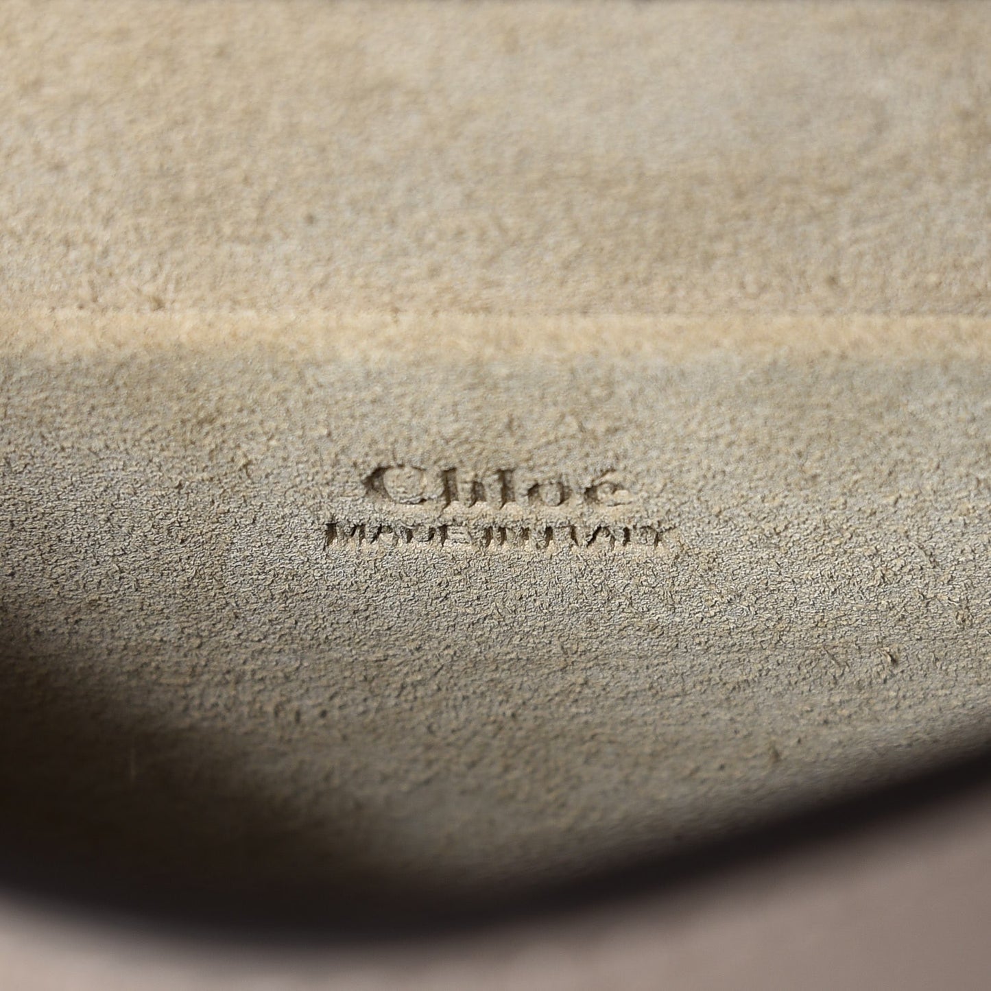 Calfskin Suede Small Nile Bracelet Bag Motty Grey