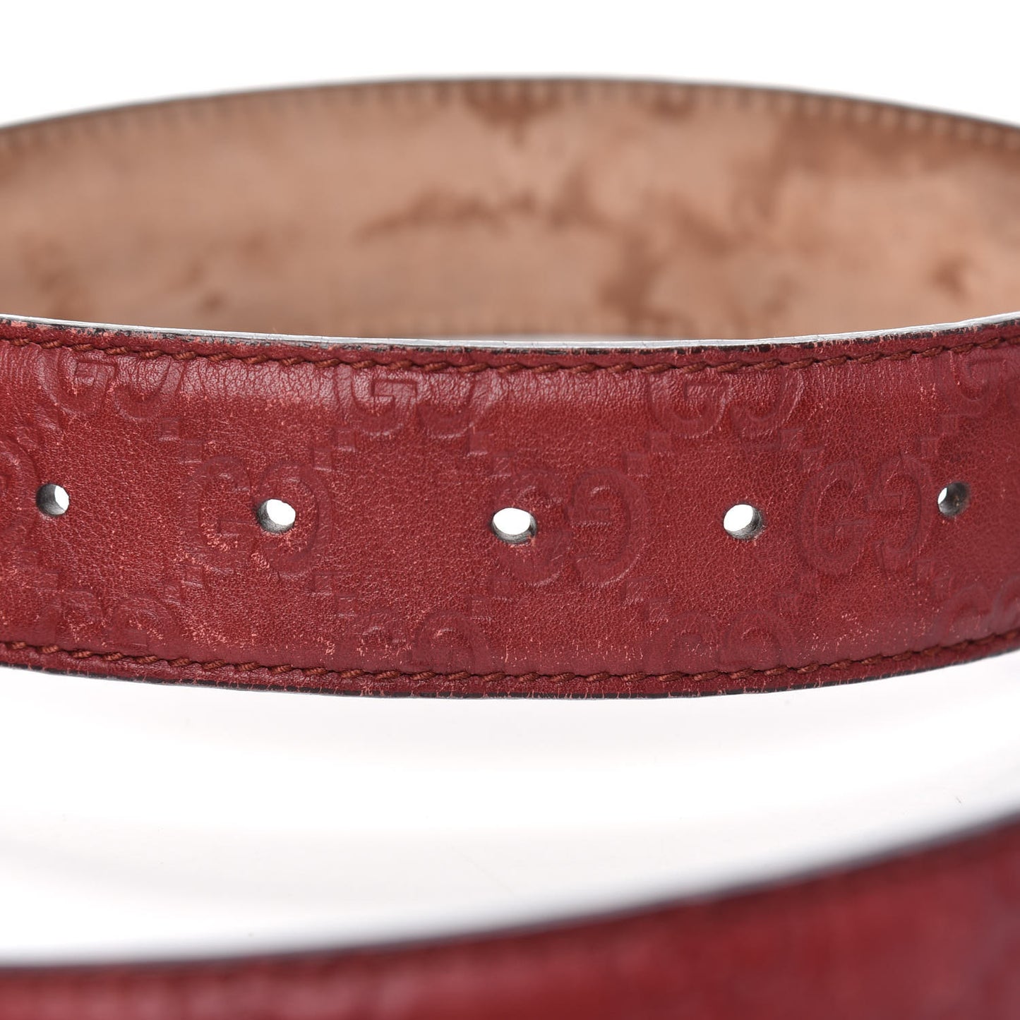 Guccissima Interlocking G 40mm Belt 90 36 Red