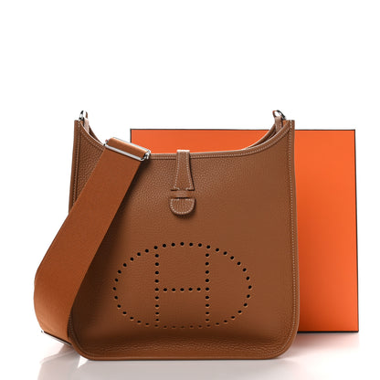 Hermes Taurillon Clemence Evelyne III PM Gold 11 of 11
