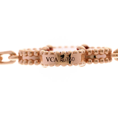 Van Cleef & Arpels 18K Rose Gold Carnelian 20 Motifs Guilloche Vintage Alhambra Necklace 5 of 6