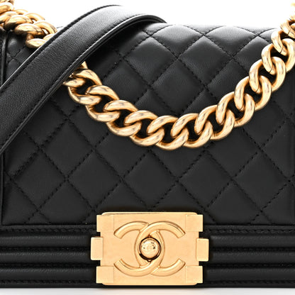Chanel Lambskin Quilted Small Boy Flap Black 8 of 10
