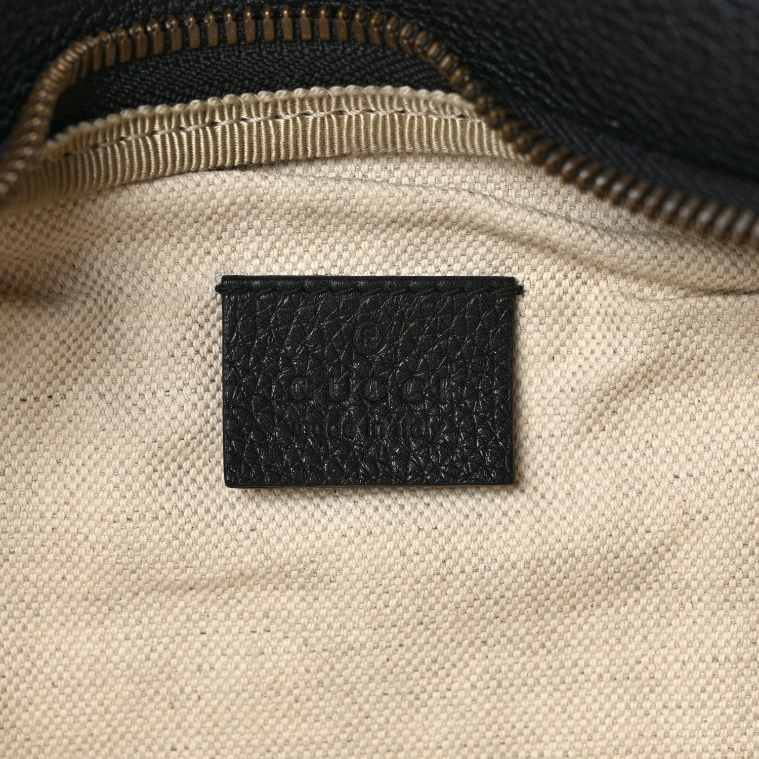 Gucci Grained Calfskin Logo Belt Bag Black 6 of 10