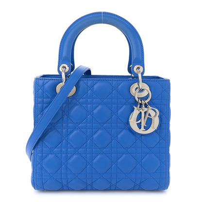 Christian Dior Lambskin Cannage Medium Lady Dior Blue Persan 1 of 15