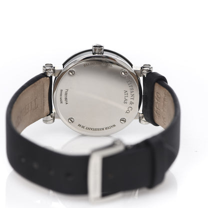 Tiffany Stainless Steel Satin 30mm Atlas Belt Quartz Watch Black 5 of 9