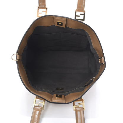Fendi Vitello Glacier Medium FF Tote Nocciola 5 of 12